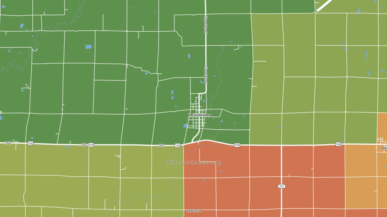 67354, KS Map of Drug-Related Crime Rates