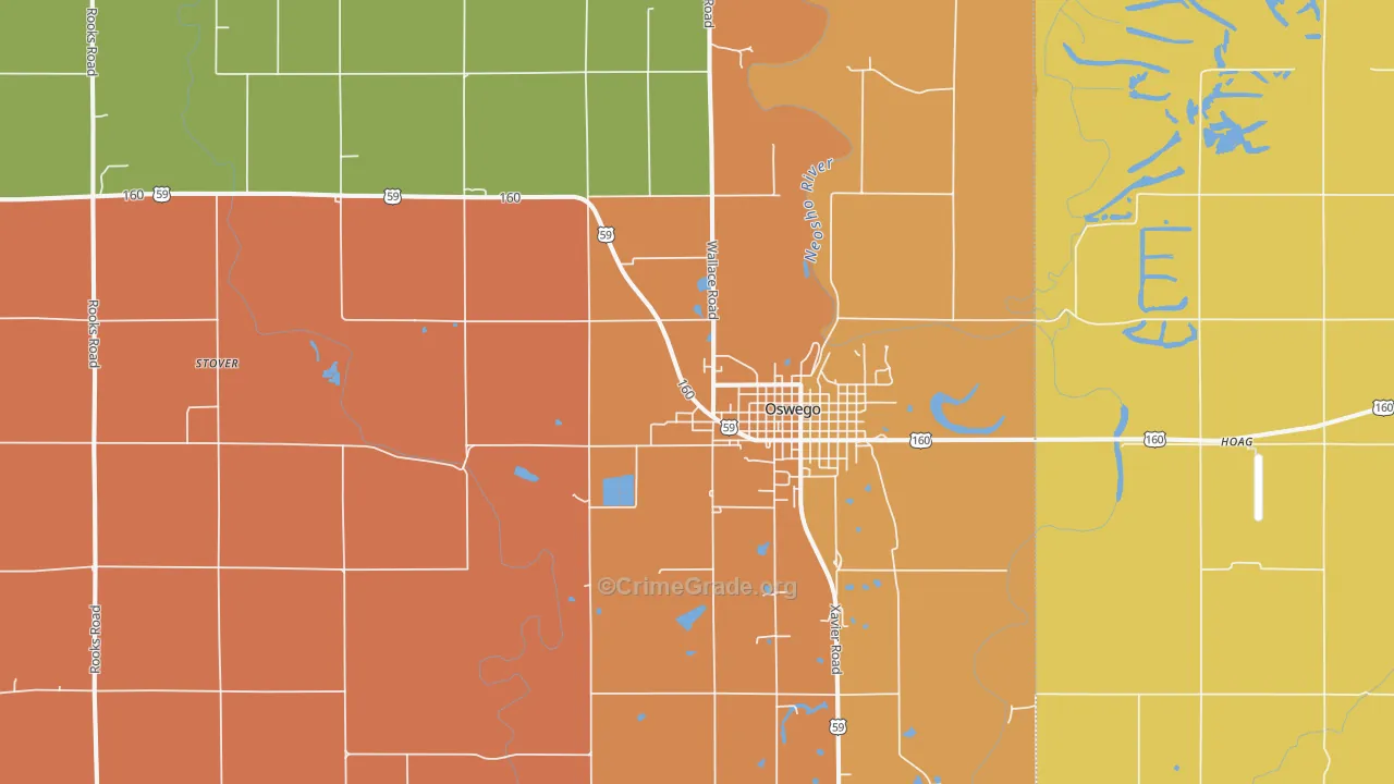67356, KS Map of Drug-Related Crime Rates