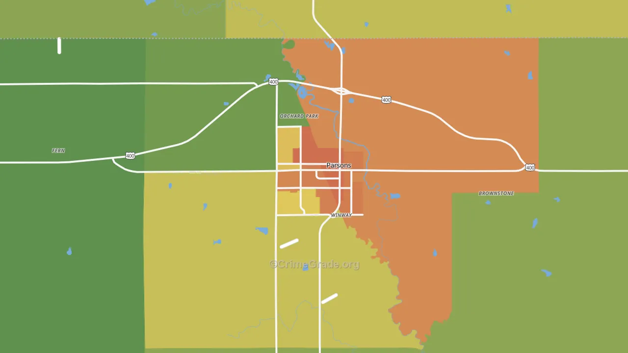 67357, KS Map of Drug-Related Crime Rates