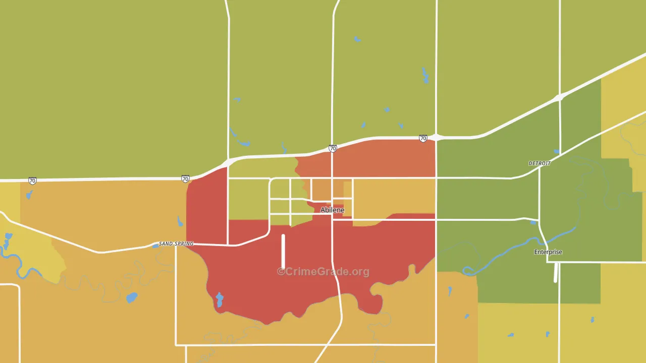 67410, KS Map of Drug-Related Crime Rates