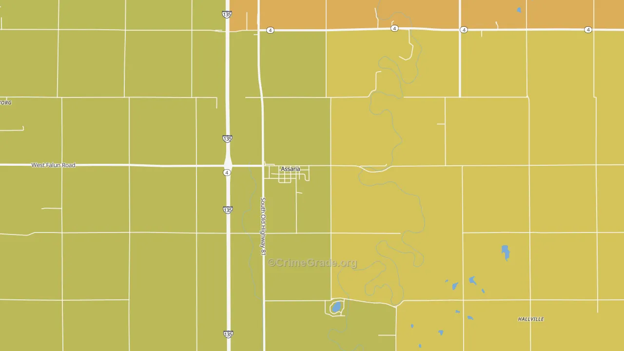 67416, KS Map of Drug-Related Crime Rates