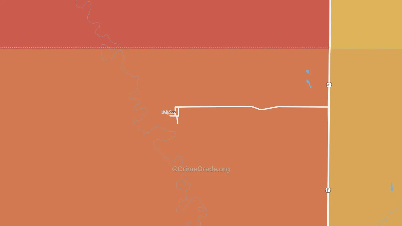 67436, KS Map of Drug-Related Crime Rates