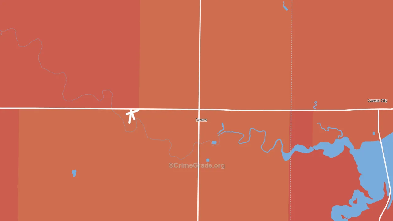 67437, KS Map of Drug-Related Crime Rates