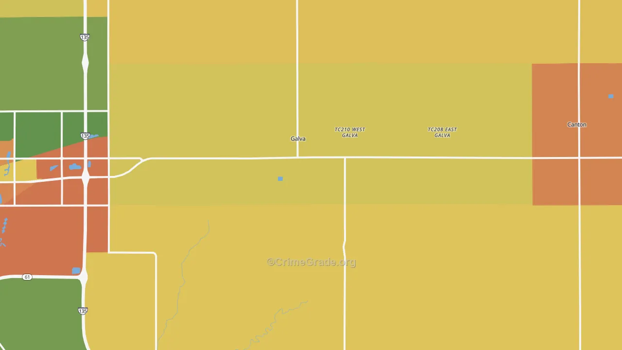 67443, KS Map of Drug-Related Crime Rates