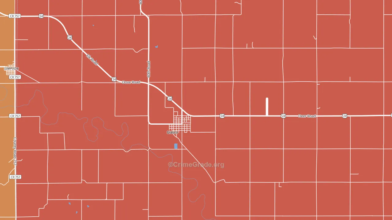 67445, KS Map of Drug-Related Crime Rates