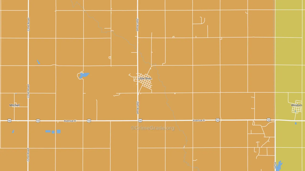 67457, KS Map of Drug-Related Crime Rates