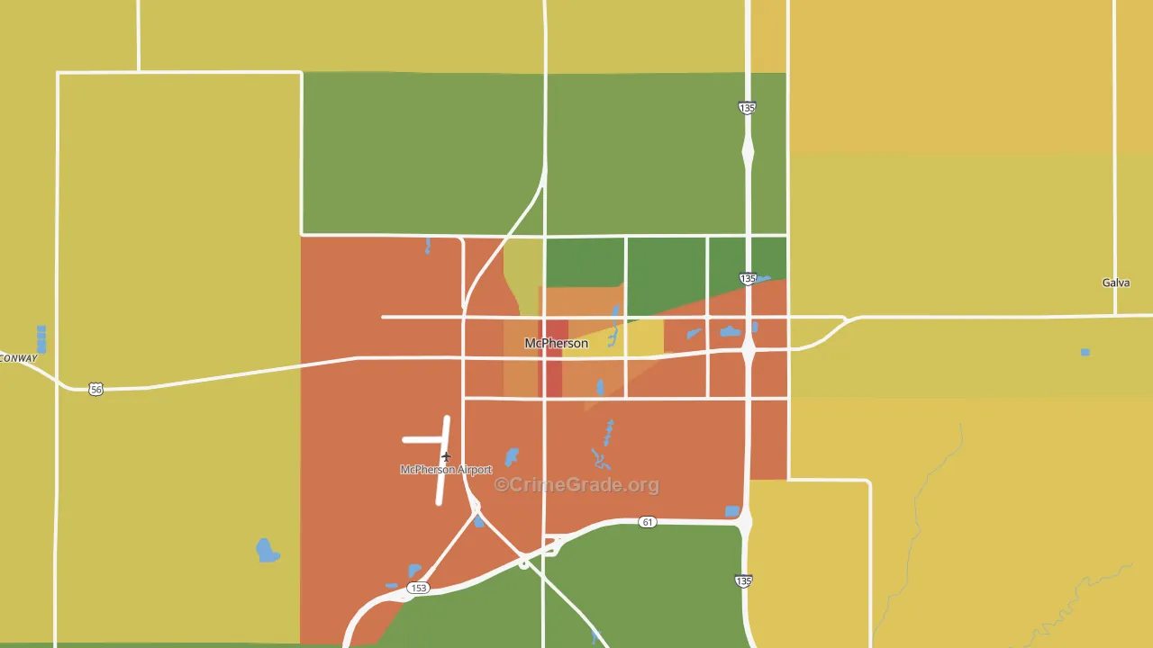 67460, KS Map of Drug-Related Crime Rates