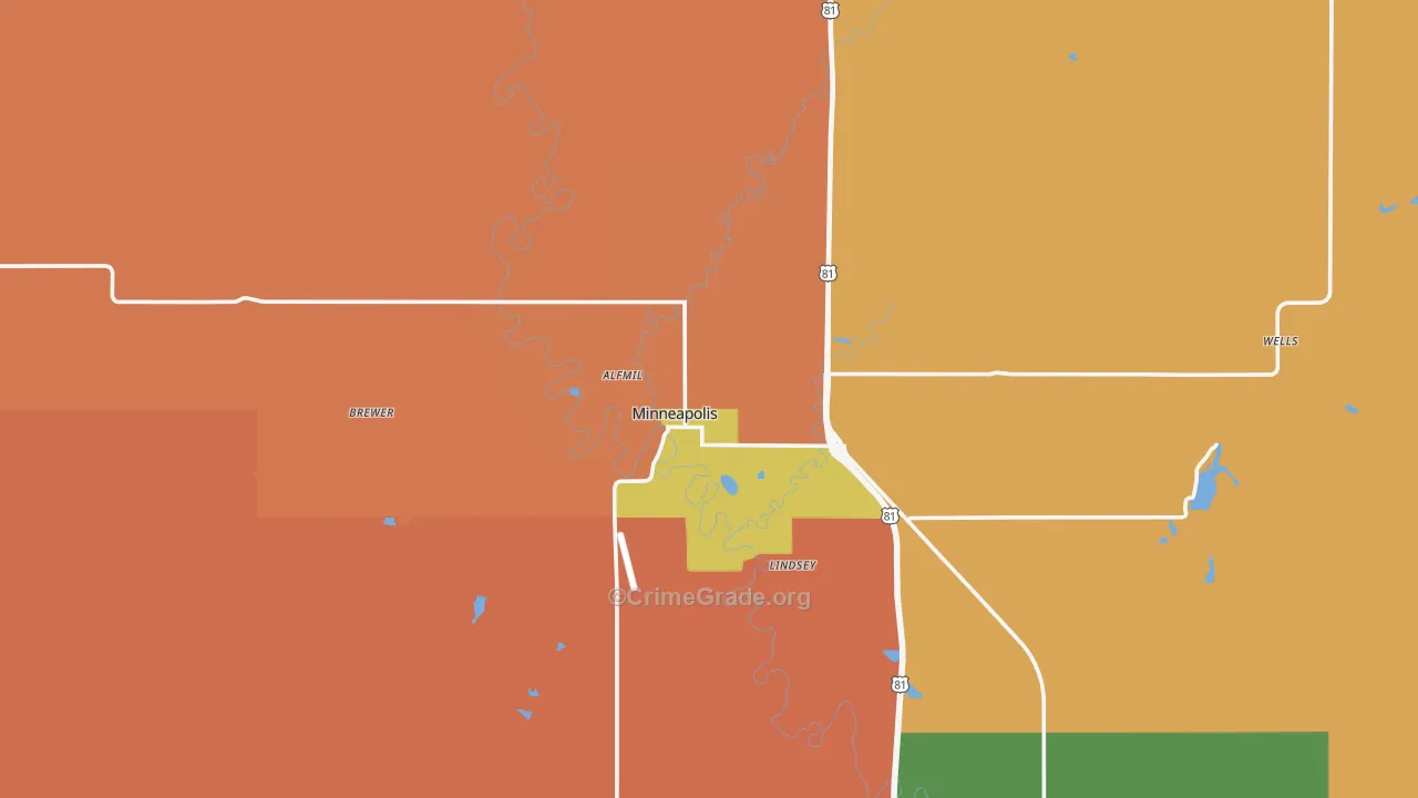 67467, KS Map of Drug-Related Crime Rates
