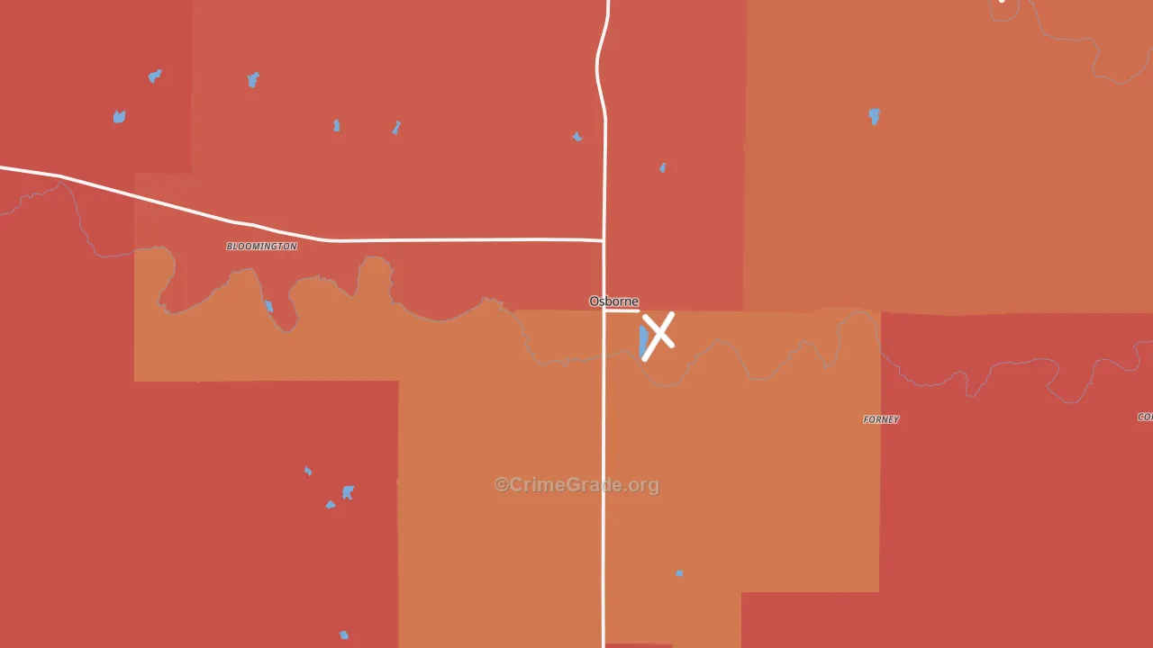 67473, KS Map of Drug-Related Crime Rates