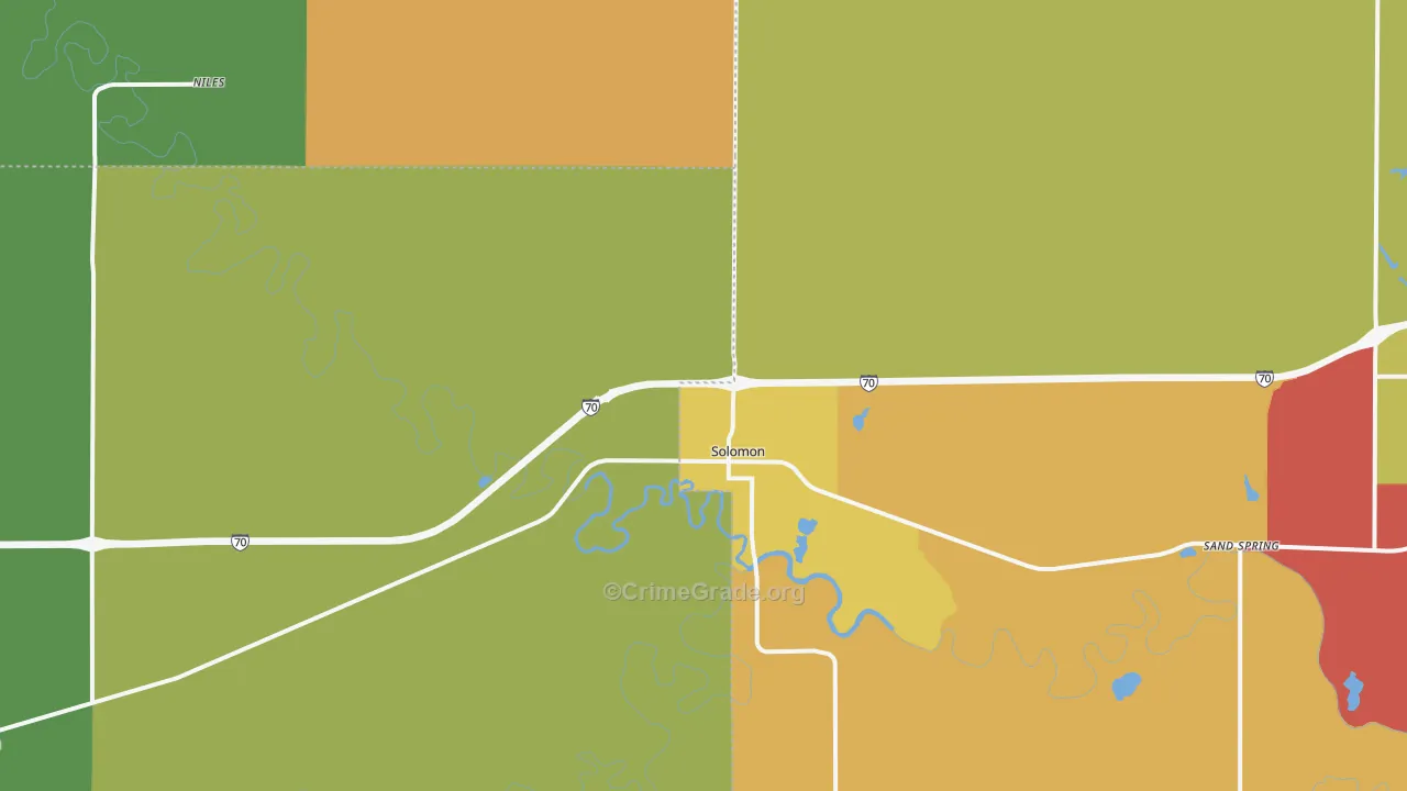 67480, KS Map of Drug-Related Crime Rates
