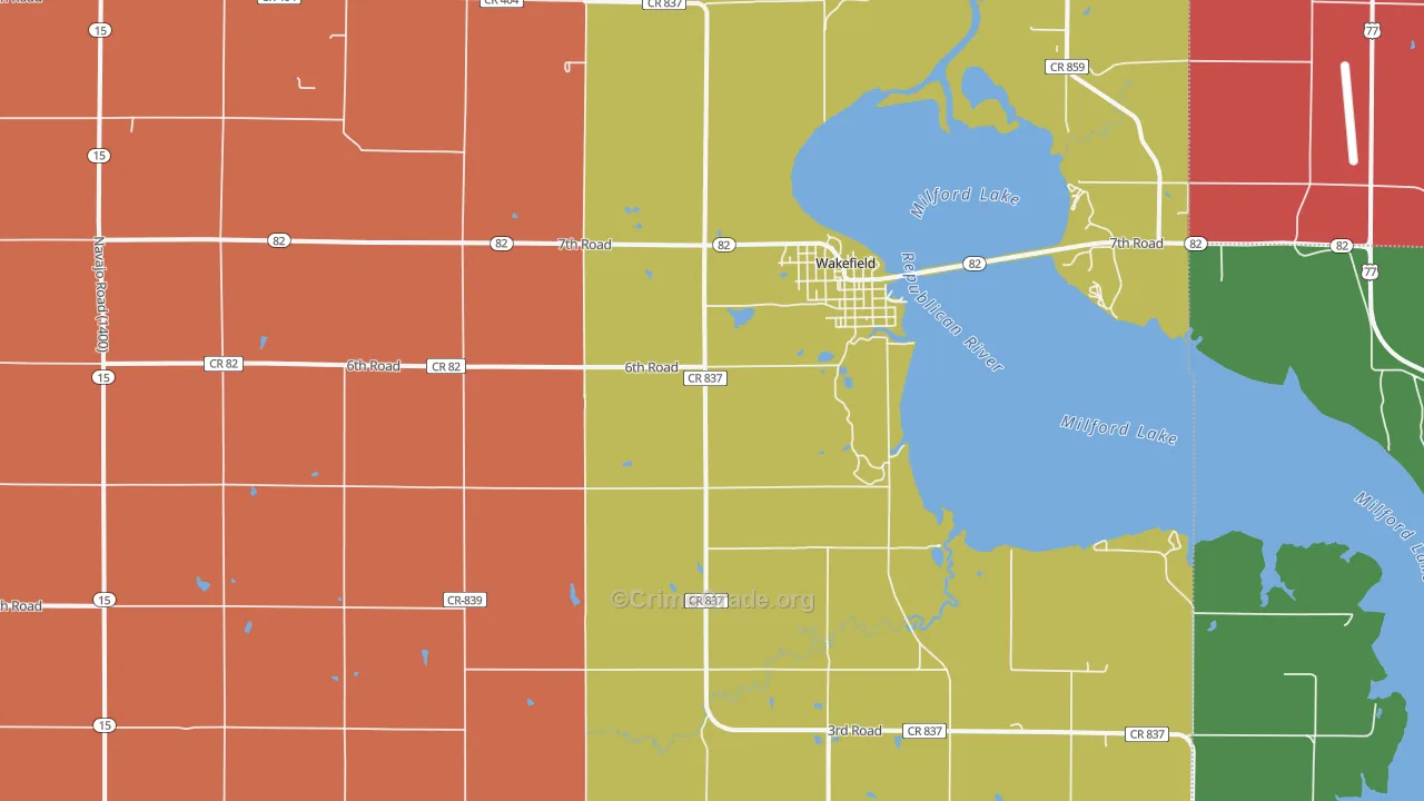 67487, KS Map of Drug-Related Crime Rates