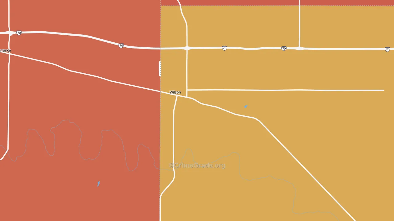67490, KS Map of Drug-Related Crime Rates