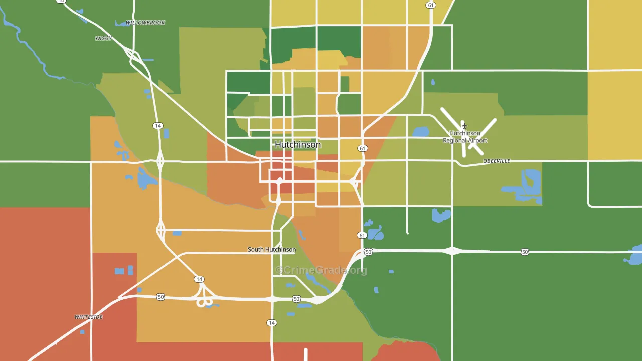 67501, KS Map of Drug-Related Crime Rates