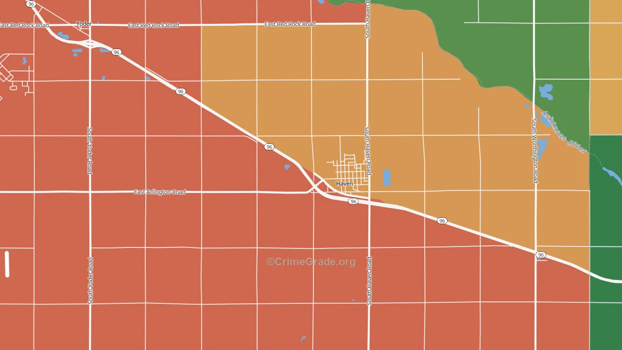67543, KS Map of Drug-Related Crime Rates