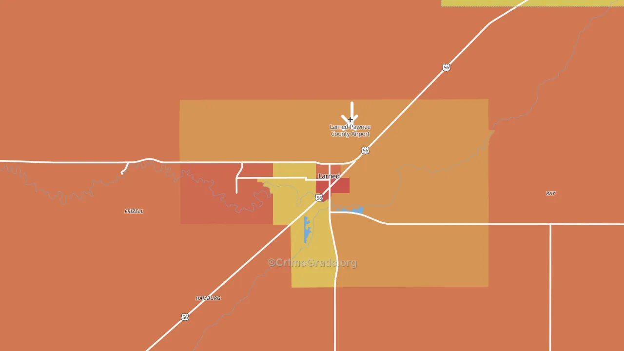 67550, KS Map of Drug-Related Crime Rates