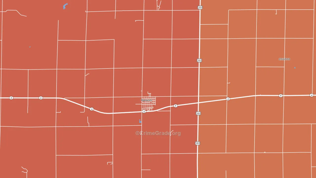 67572, KS Map of Drug-Related Crime Rates