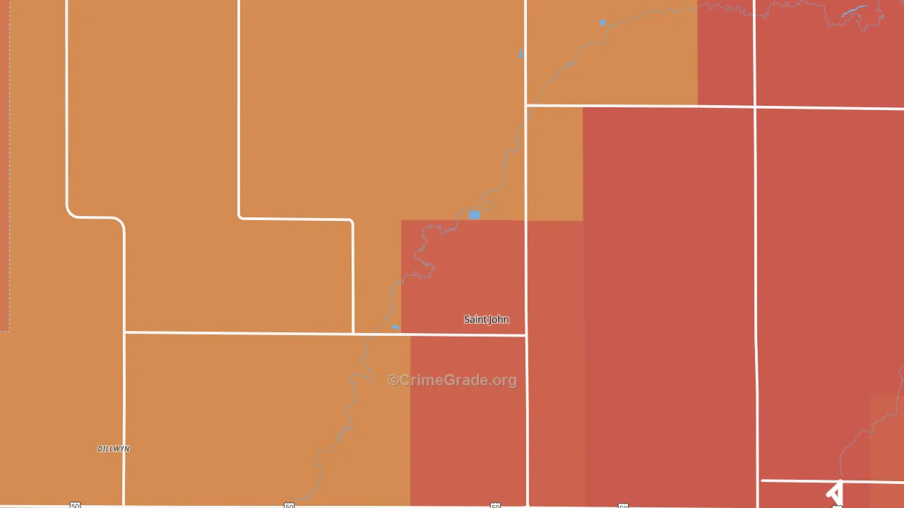 67576, KS Map of Drug-Related Crime Rates