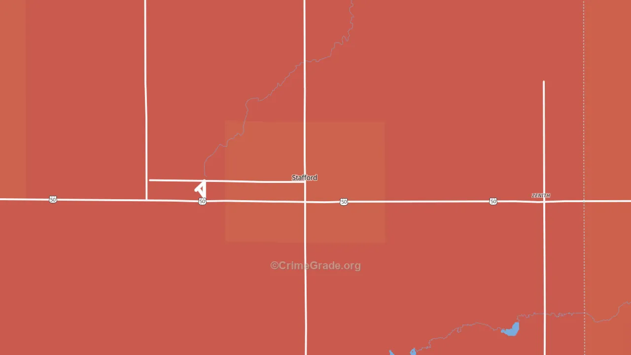 67578, KS Map of Drug-Related Crime Rates