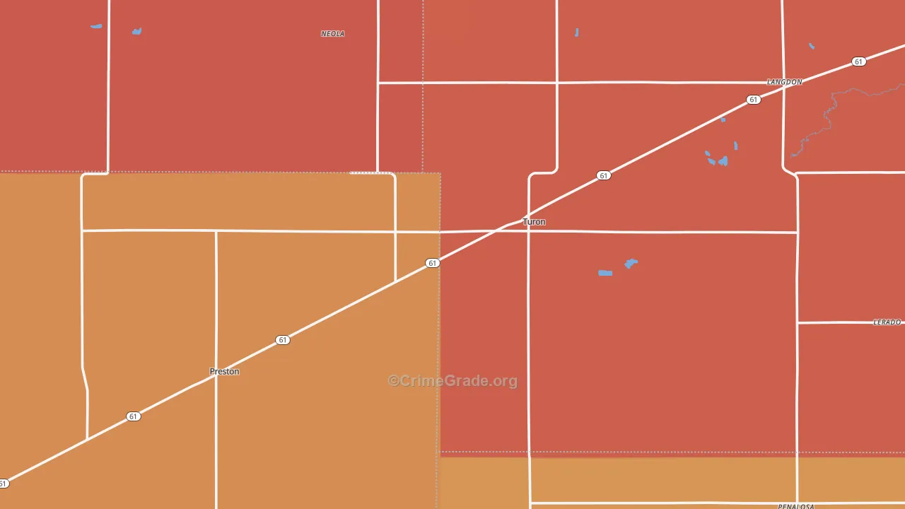 67583, KS Map of Drug-Related Crime Rates