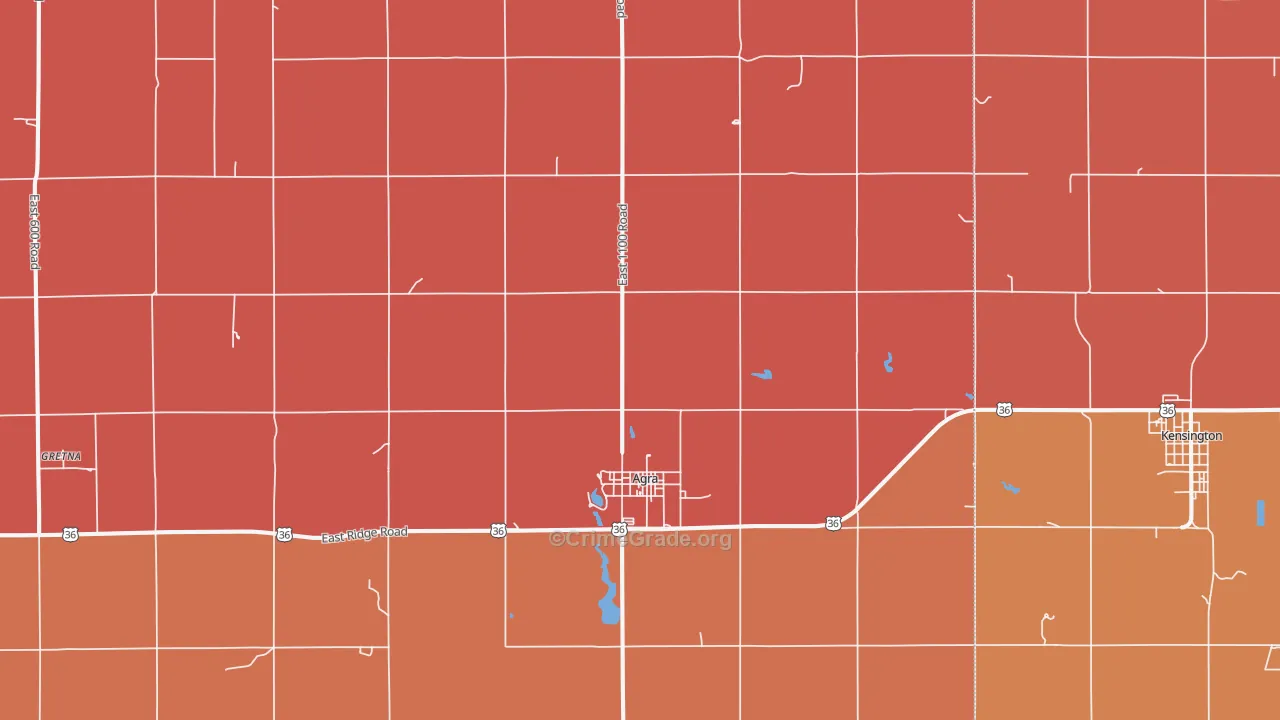 67621, KS Map of Drug-Related Crime Rates