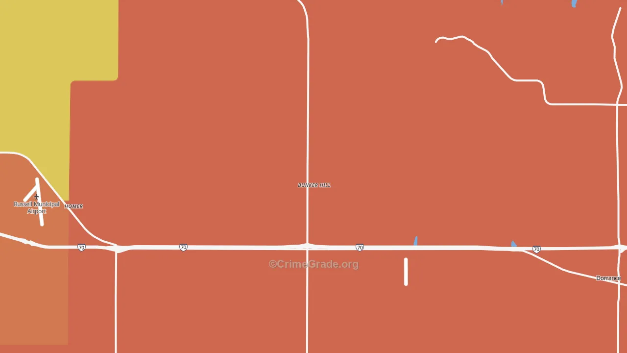 67626, KS Map of Drug-Related Crime Rates