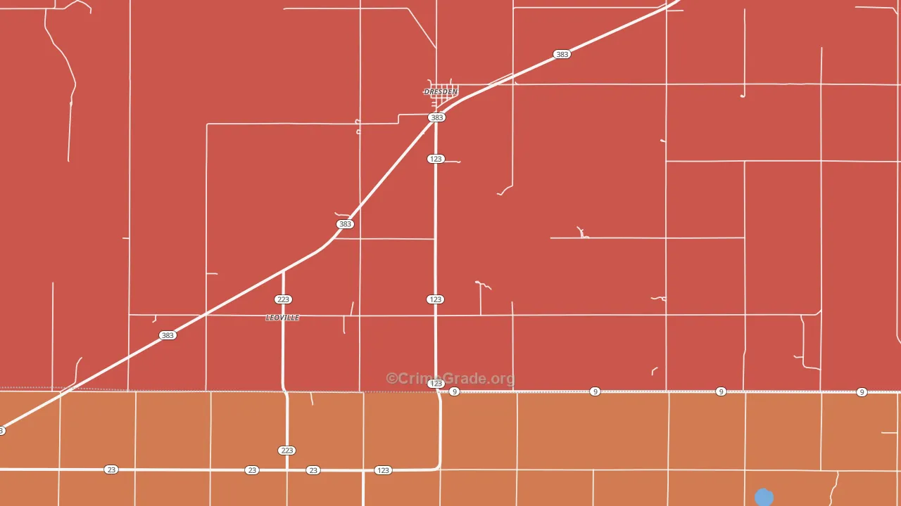 67635, KS Map of Drug-Related Crime Rates