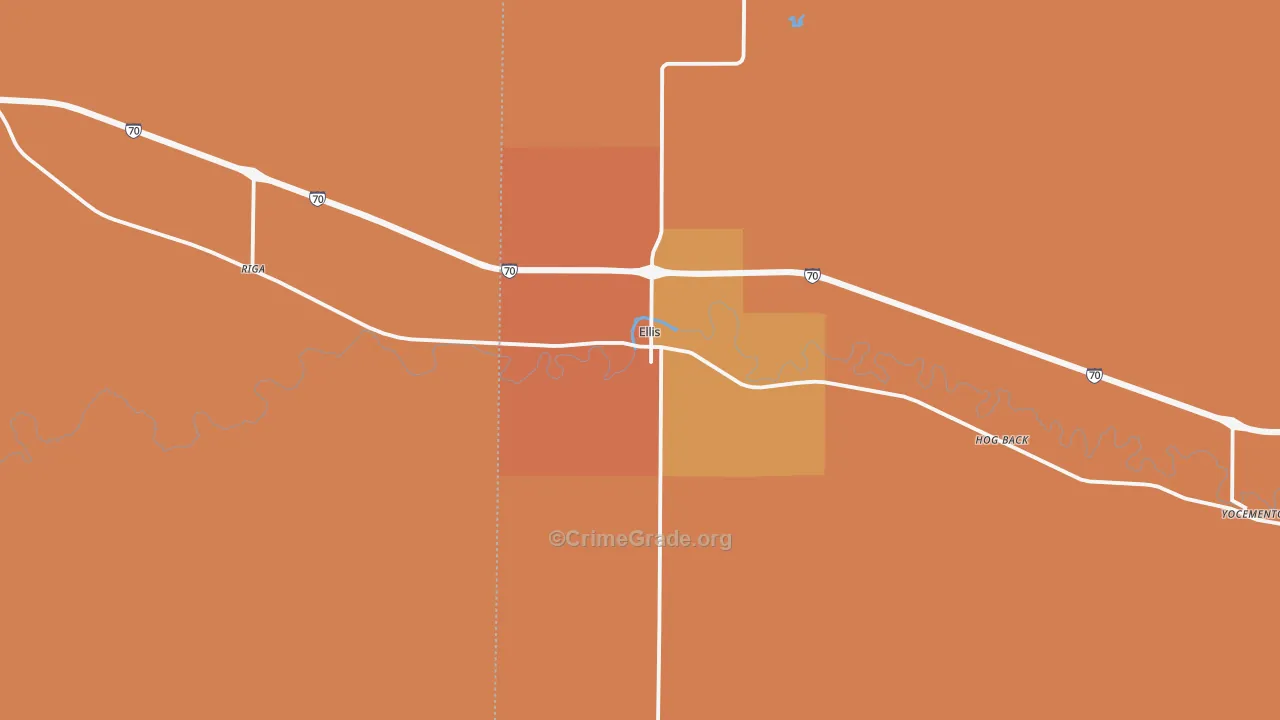 67637, KS Map of Drug-Related Crime Rates