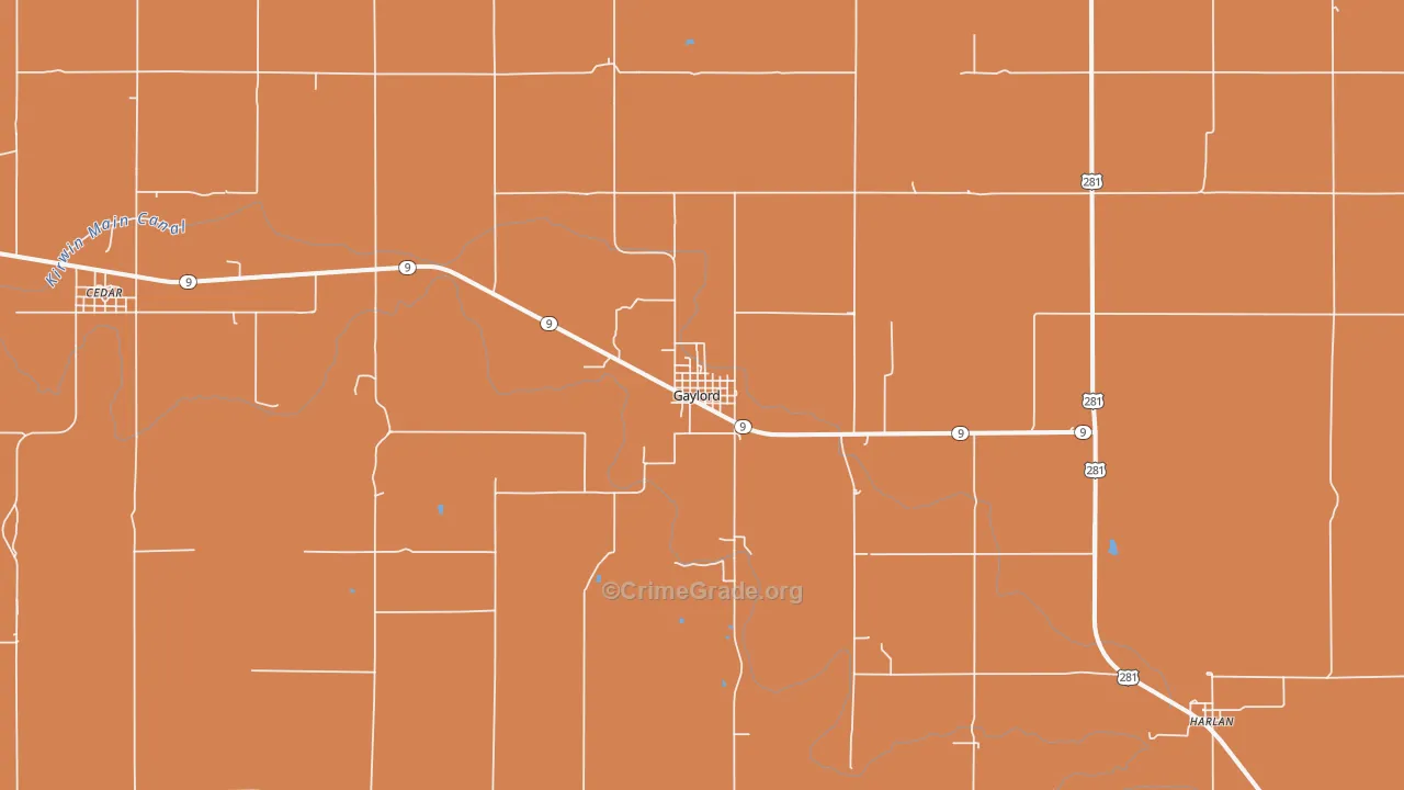 67638, KS Map of Drug-Related Crime Rates