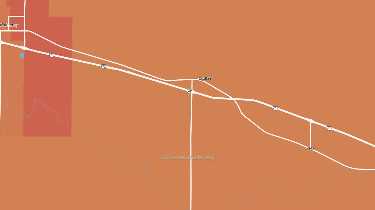 67656, KS Map of Drug-Related Crime Rates