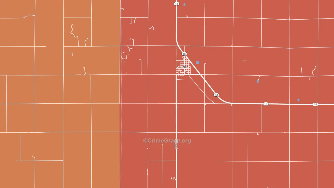 67657, KS Map of Drug-Related Crime Rates