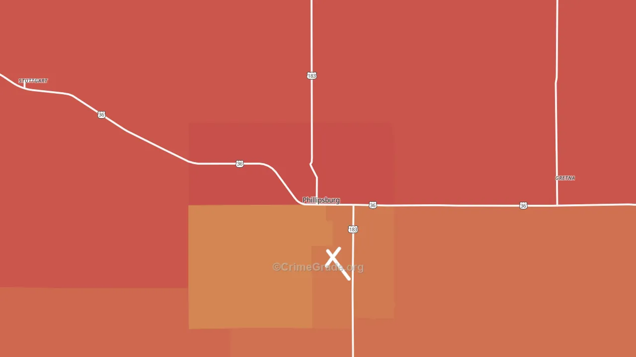 67661, KS Map of Drug-Related Crime Rates