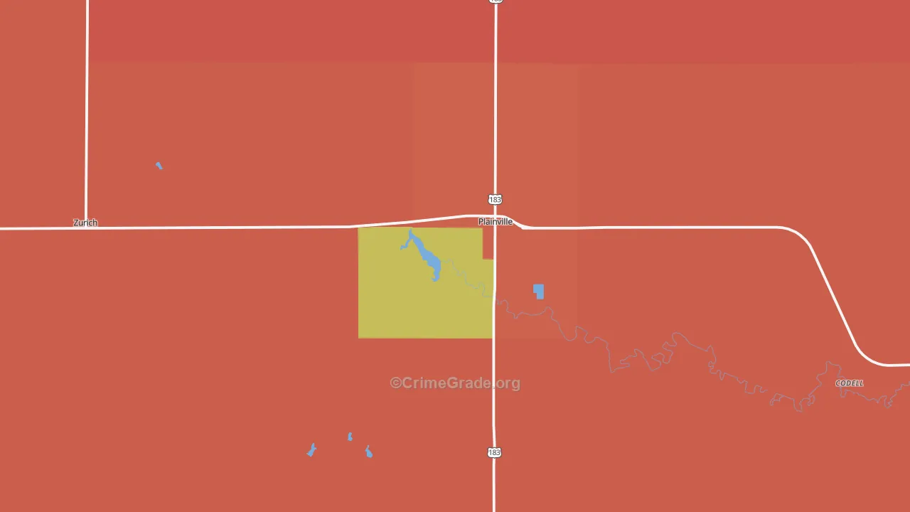 67663, KS Map of Drug-Related Crime Rates
