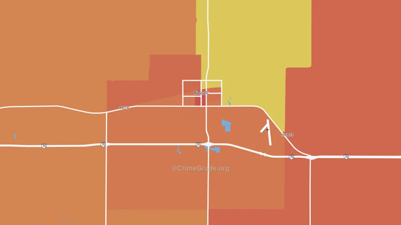 67665, KS Map of Drug-Related Crime Rates