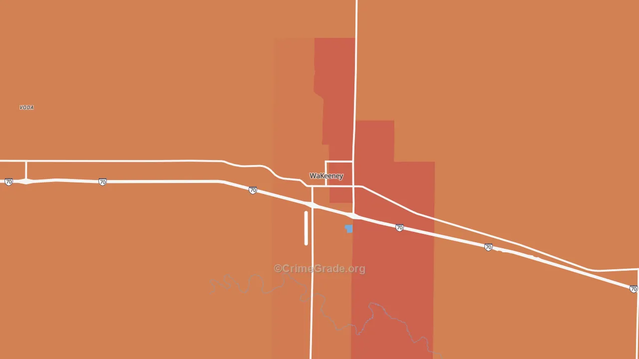 67672, KS Map of Drug-Related Crime Rates