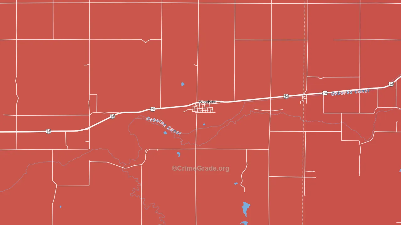 67675, KS Map of Drug-Related Crime Rates