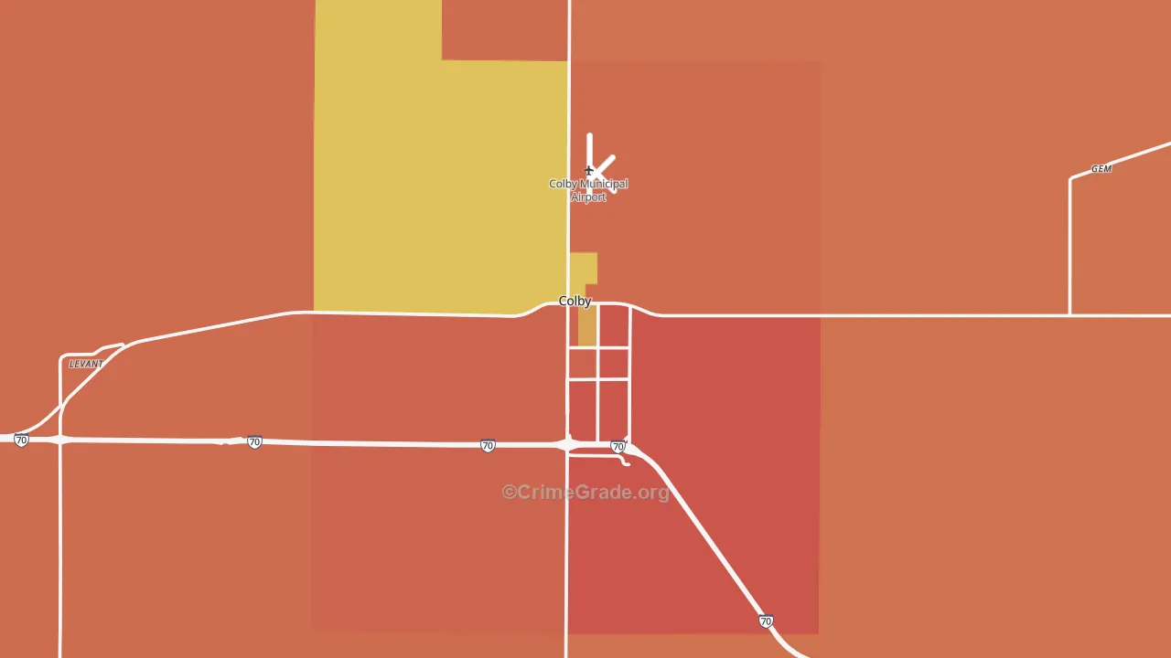 67701, KS Map of Drug-Related Crime Rates