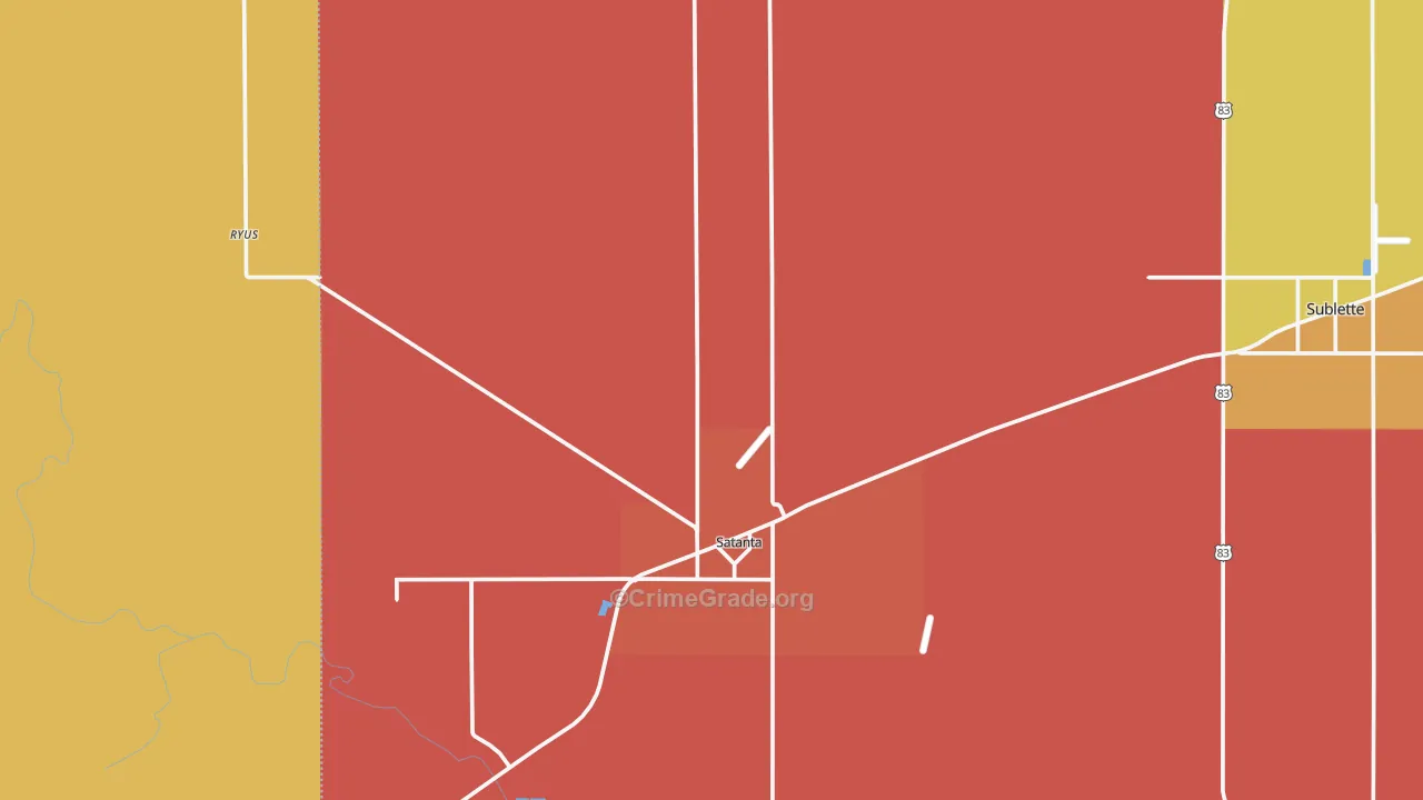 67870, KS Map of Drug-Related Crime Rates
