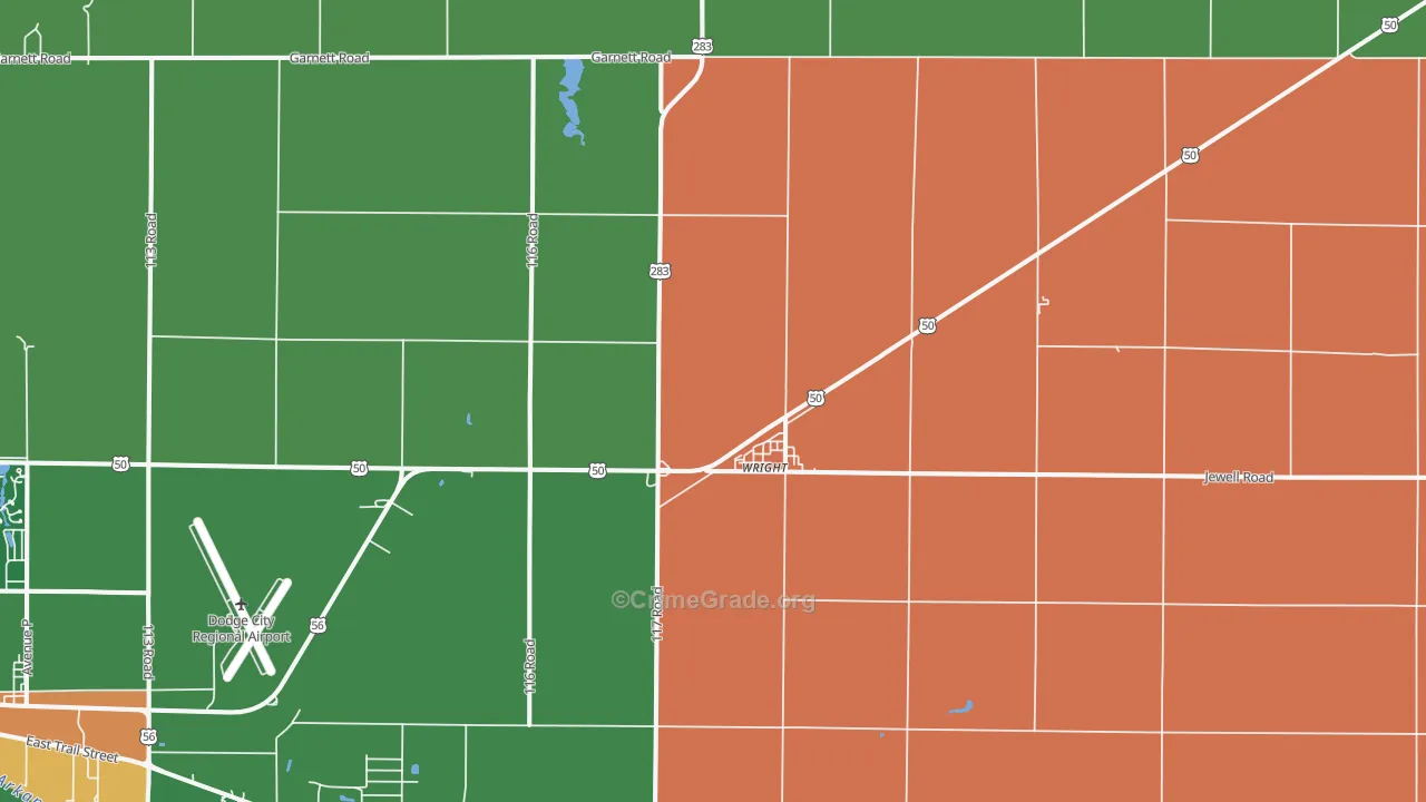 67882, KS Map of Drug-Related Crime Rates