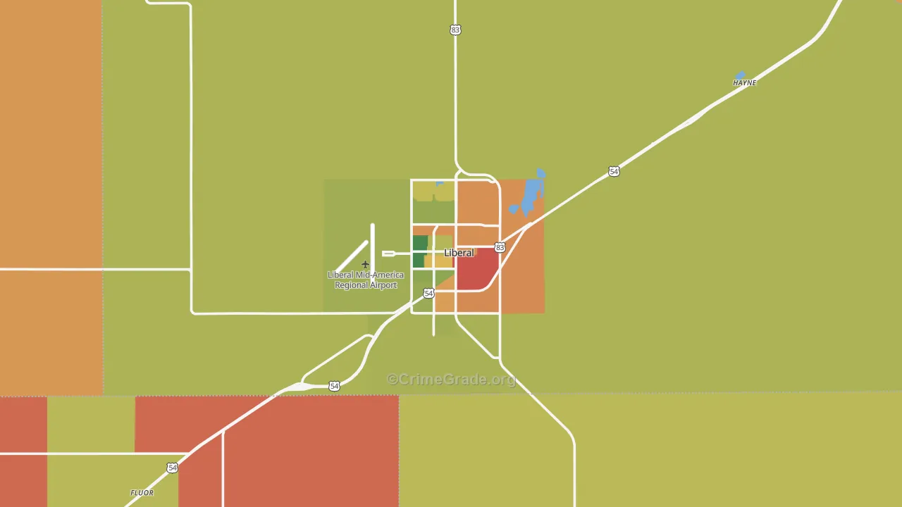 67901, KS Map of Drug-Related Crime Rates