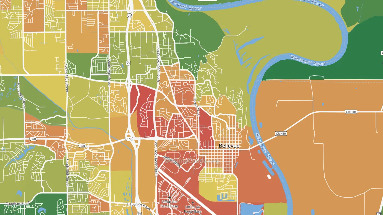 68005, NE Map of Drug-Related Crime Rates