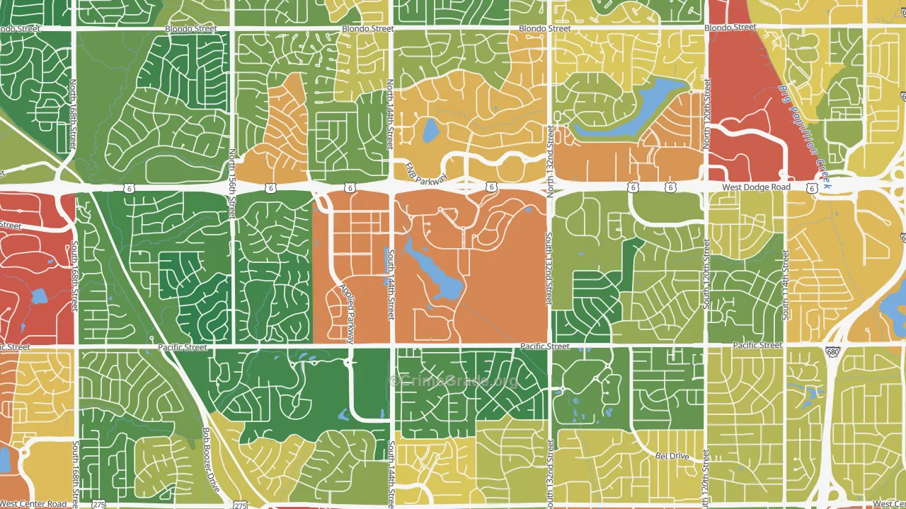 68010, NE Map of Drug-Related Crime Rates