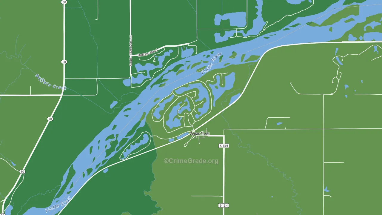 68016, NE Map of Drug-Related Crime Rates