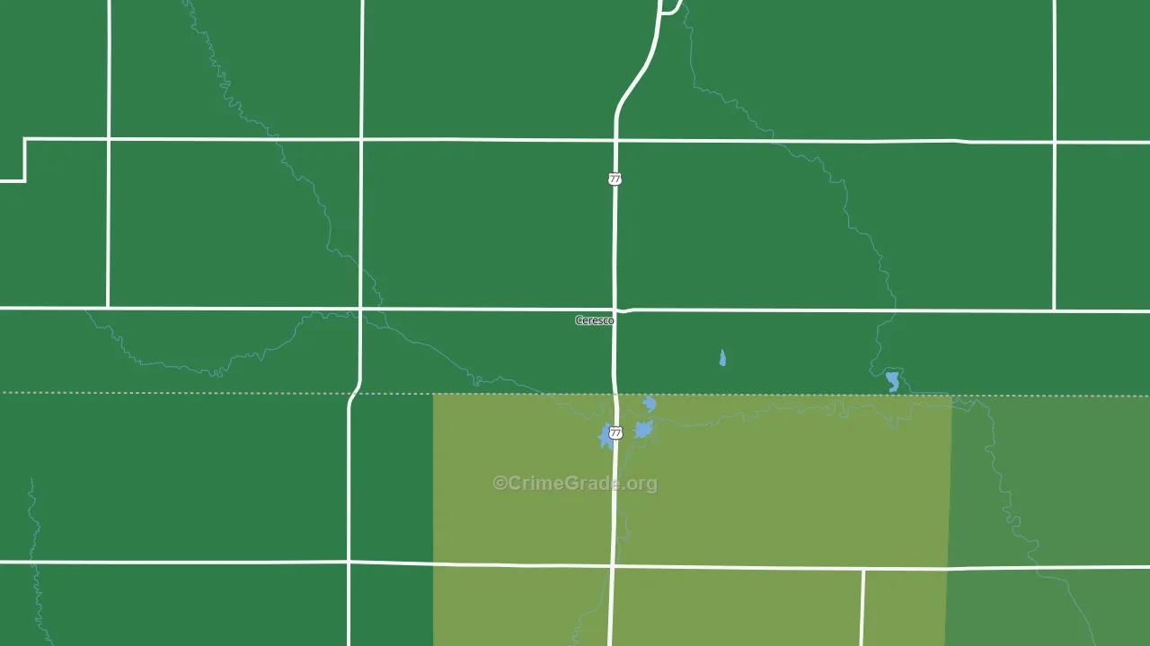 68017, NE Map of Drug-Related Crime Rates
