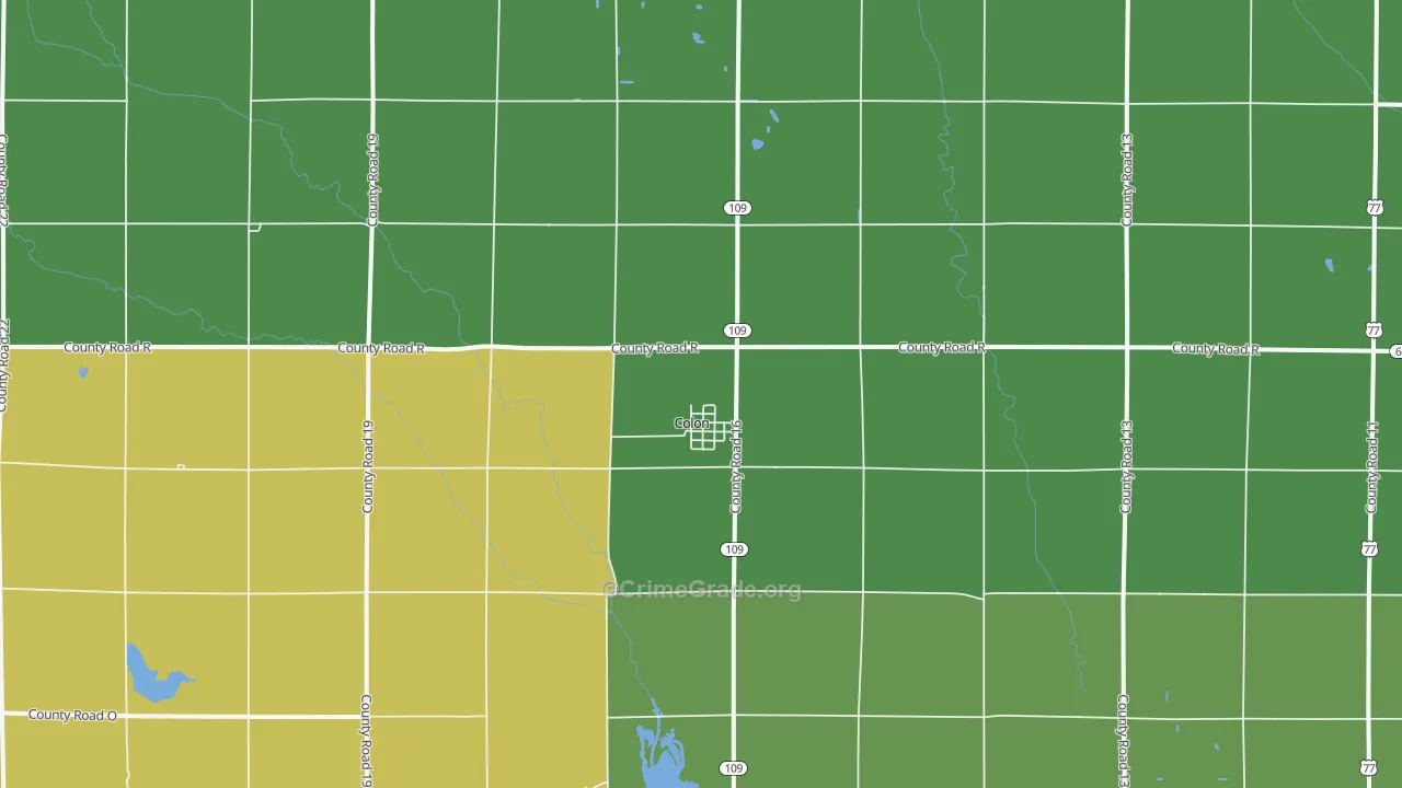 68018, NE Map of Drug-Related Crime Rates