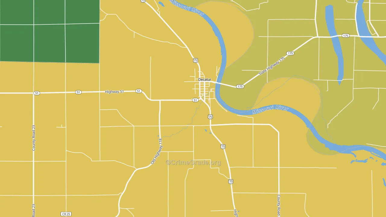 68020, NE Map of Drug-Related Crime Rates