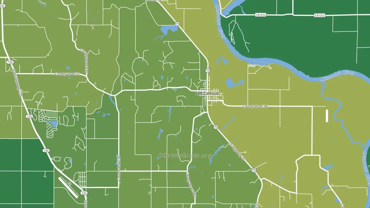 68023, NE Map of Drug-Related Crime Rates