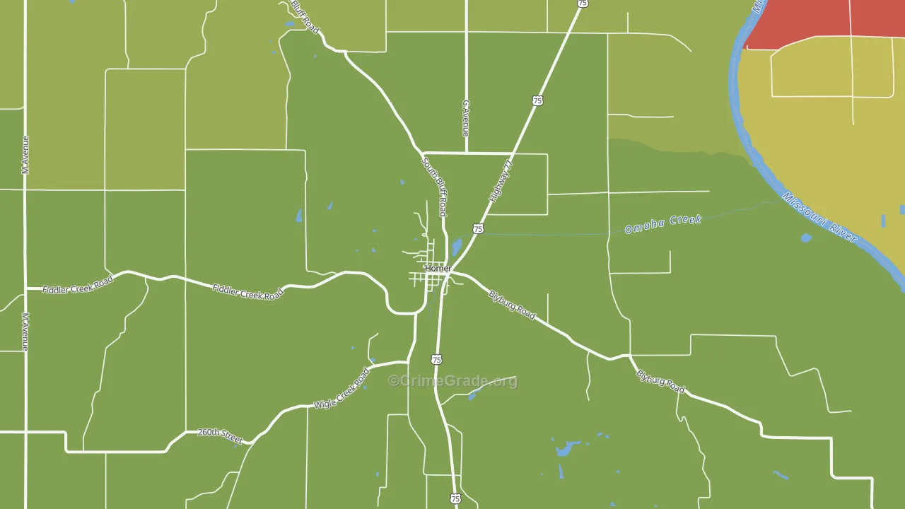 68030, NE Map of Drug-Related Crime Rates