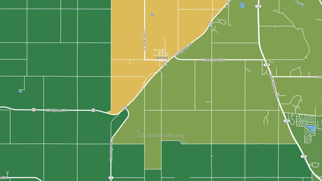 68034, NE Map of Drug-Related Crime Rates