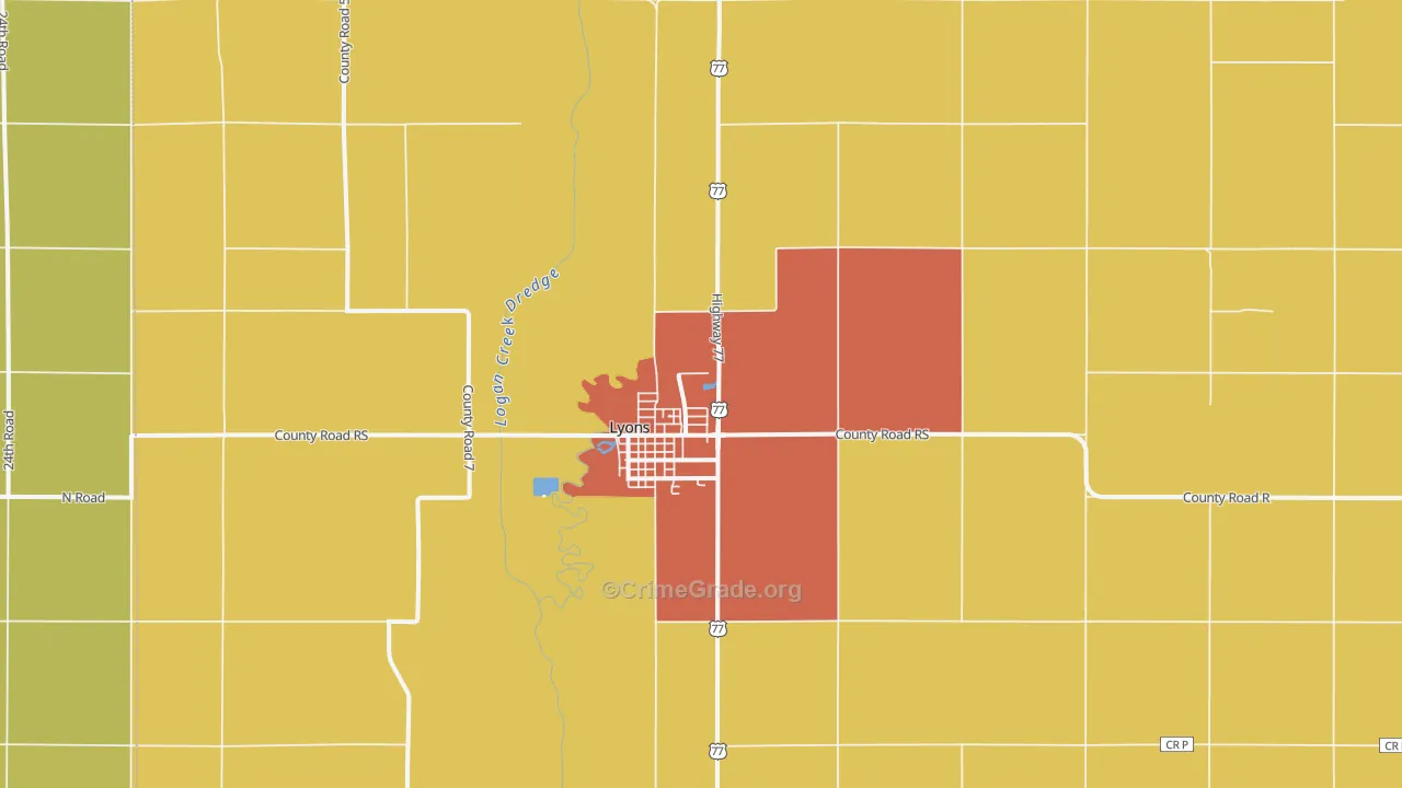 68038, NE Map of Drug-Related Crime Rates