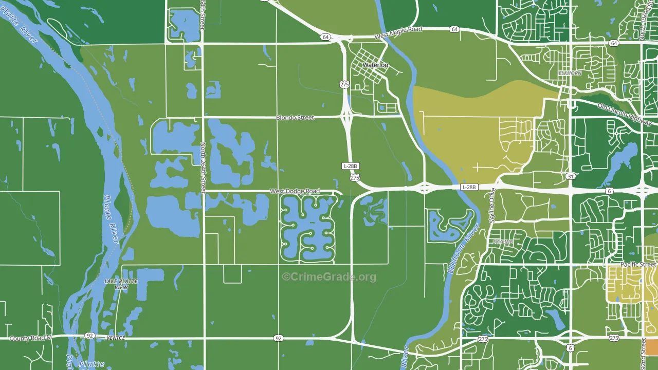 68069, NE Map of Drug-Related Crime Rates